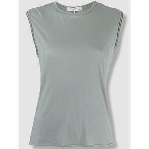 Rag & Bone Women's Green Sleeveless Crew Neck Tee Top Size Small